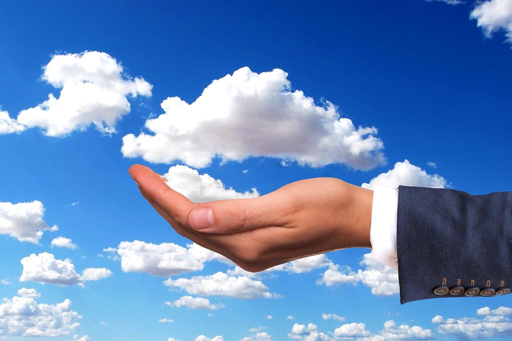 Cloud storage icon with servers