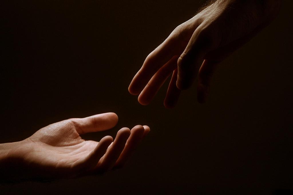 Contact support illustration with headset and digital communication icons